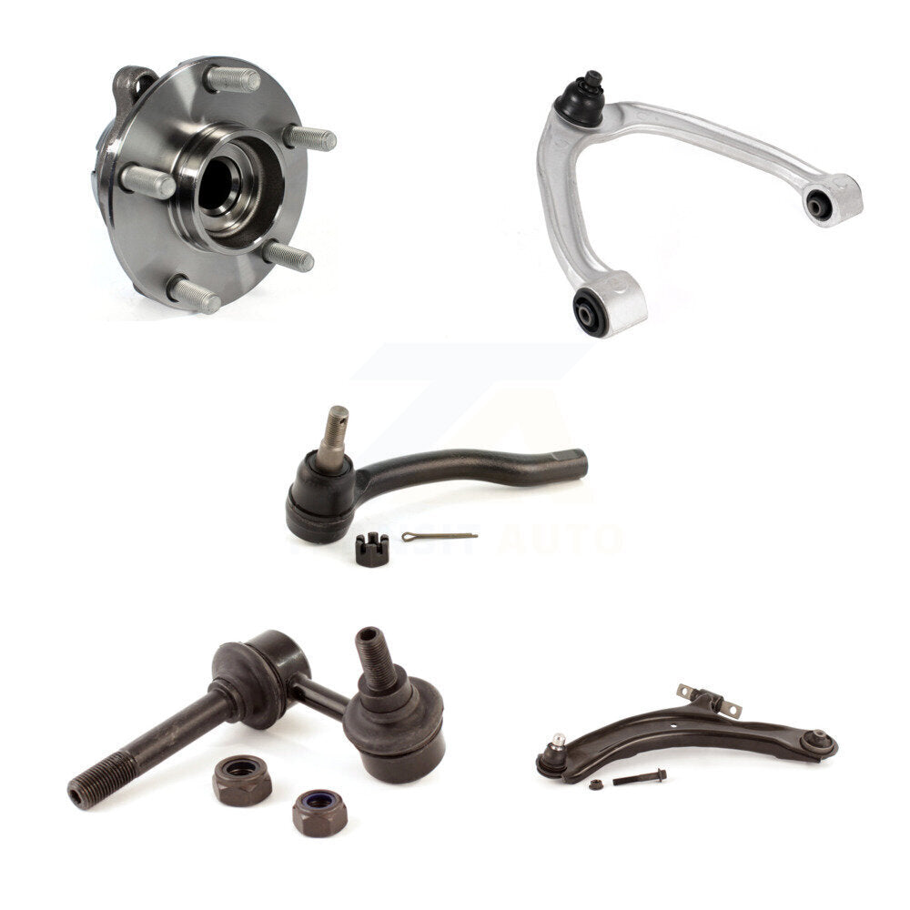 Bearing Lower Upper Control Arm Ball Joint Outer Tie Rod Link Front Left Kit For