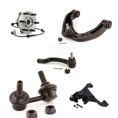 Bearing Lower Upper Control Arm Outer Tie Rod Link Front Left Kit (5Pc) For 4WD
