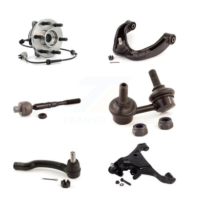 Bearing Lower Upper Control Arm Tie Rod Link Front Left Kit (6Pc) For Nissan 4WD