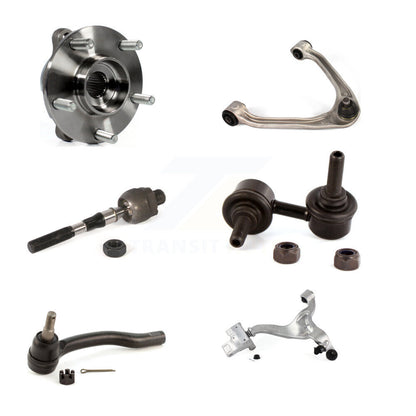 Bearing Lower Upper Control Arm Tie Rod & Link Front Left Kit (6Pc) For INFINITI