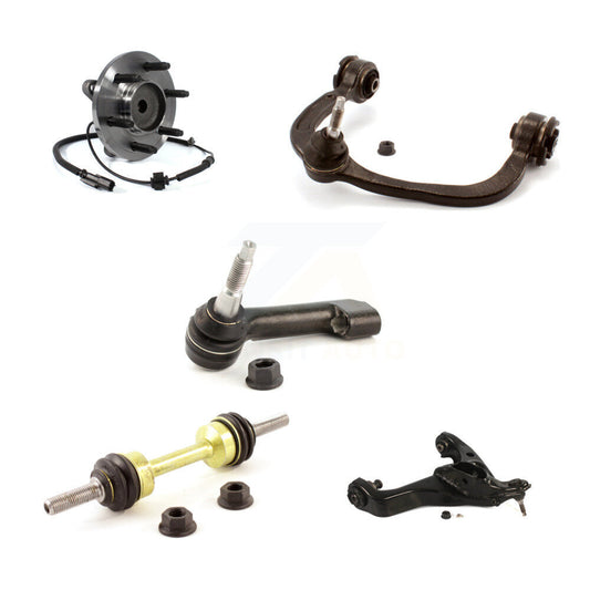Bearing Lower Upper Control Arm Outer Tie Rod Link Front Left Kit (5Pc) For Ford