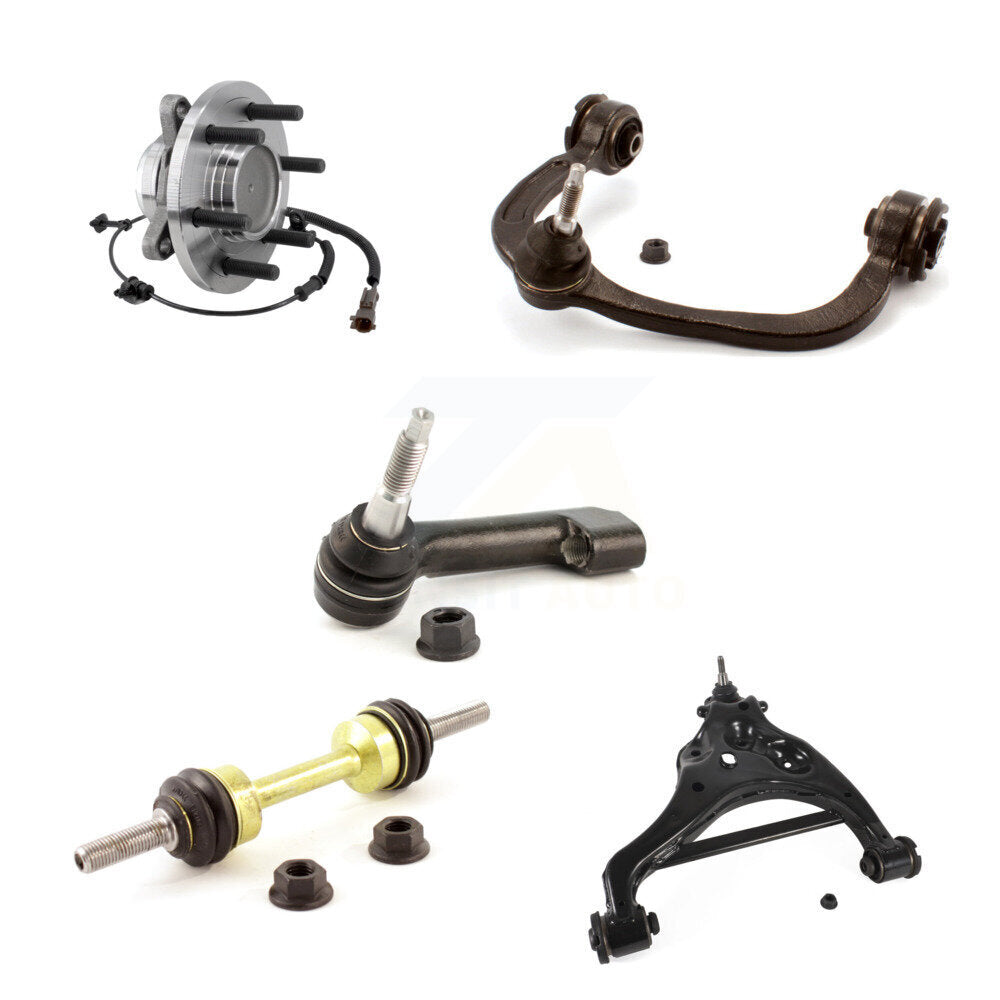Bearing Lower Upper Control Arm Outer Tie Rod Link Front Left Kit (5Pc) For Ford