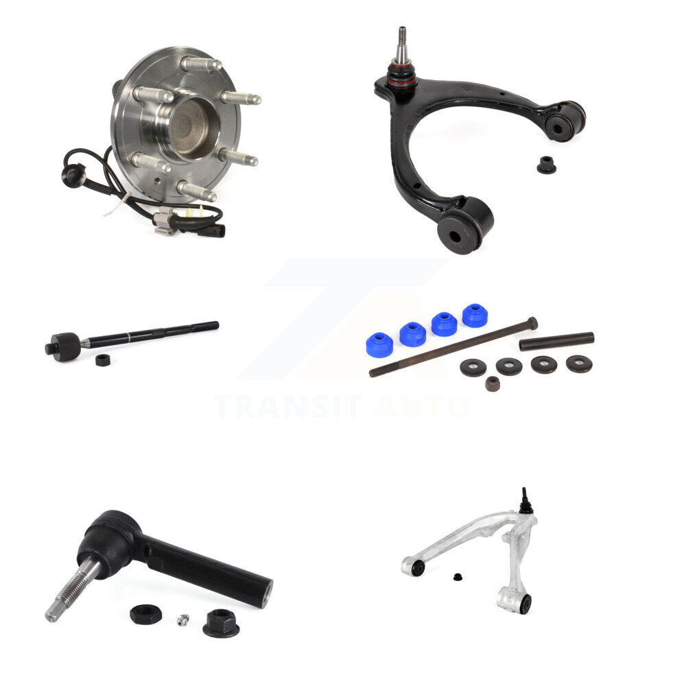 Bearing Lower Upper Control Arm Tie Rod Link Front Left Kit (6Pc) For Chevrolet