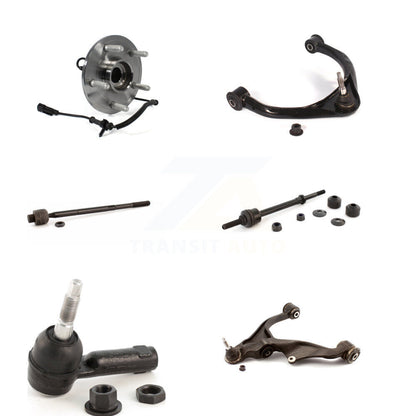 Bearing Lower Upper Control Arm Tie Rod & Link Front Left Kit (6Pc) For Ram 1500