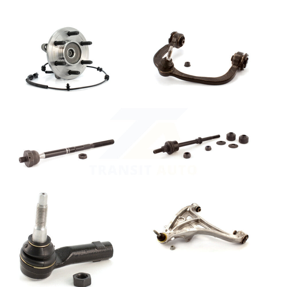 Bearing Lower Upper Control Arm Tie Rod Link Front Left Kit (6Pc) For Ford F-150
