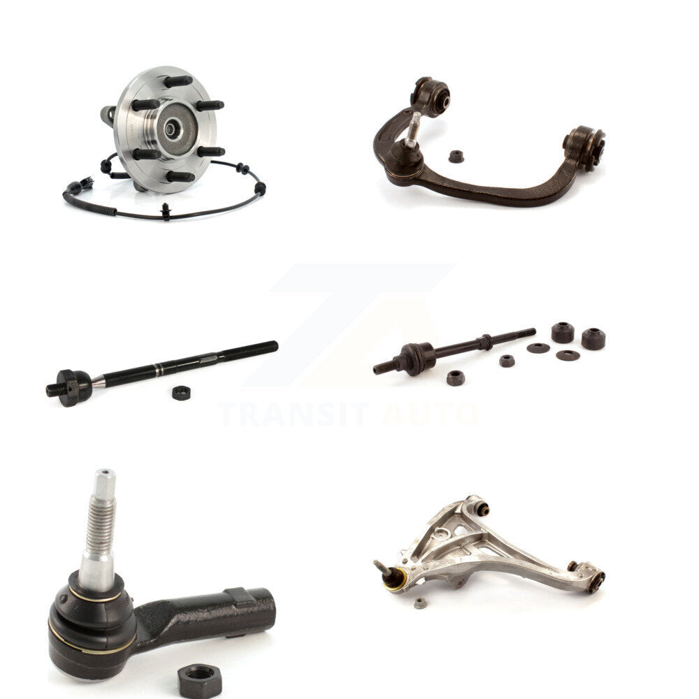 Bearing Lower Upper Control Arm Tie Rod Link Front Left Kit (6Pc) For Ford F-150