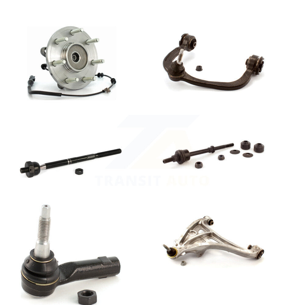 Bearing Lower Upper Control Arm Tie Rod Link Front Left Kit (6Pc) For Ford F-150