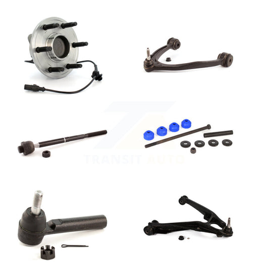 Bearing Lower Upper Control Arm Tie Rod Link Front Left Kit (6Pc) For Chevrolet