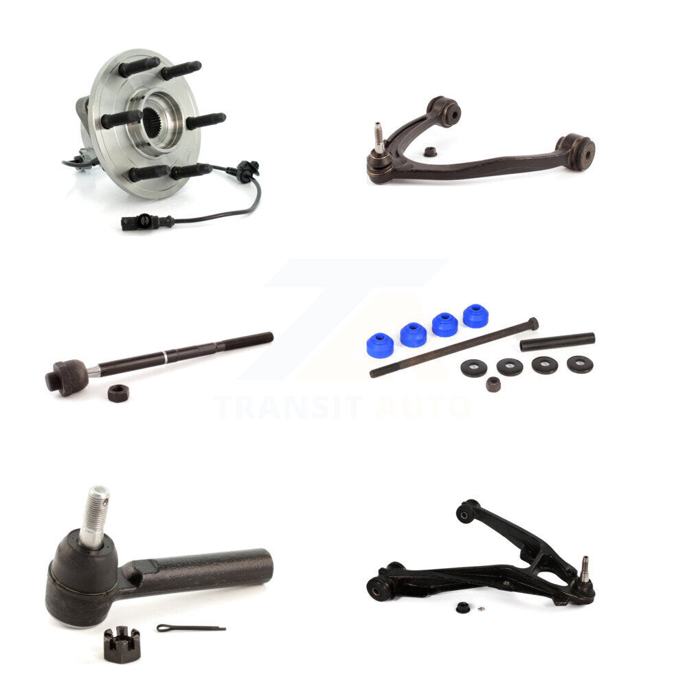 Bearing Lower Upper Control Arm Tie Rod Link Front Left Kit (6Pc) For Chevrolet