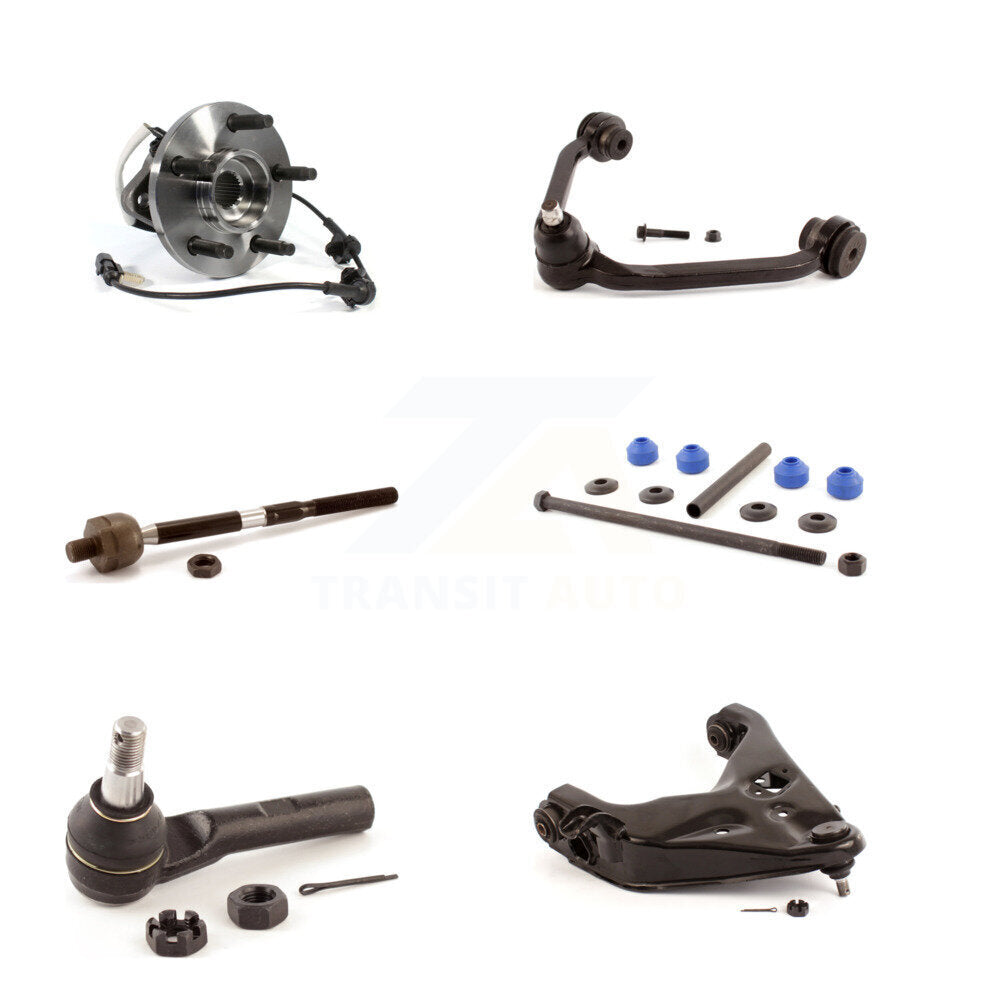 Hub Bearing Lower Upper Control Arm Tie Rod Link Front Left Kit For Mazda B4000