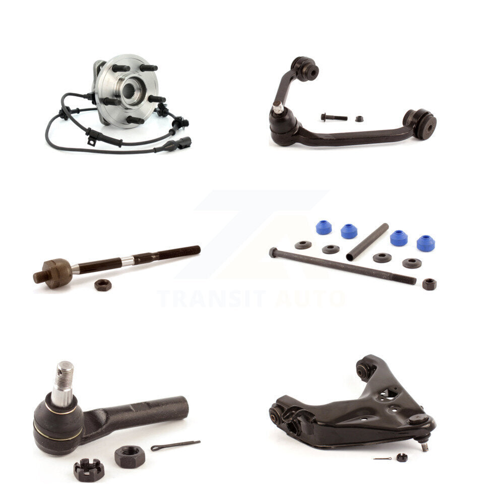 Bearing Lower Upper Control Arm Tie Rod Link Front Left Kit (6Pc) For Ford Mazda