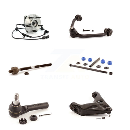 Bearing Lower Upper Control Arm Tie Rod Link Front Left Kit (6Pc) For Ford Mazda