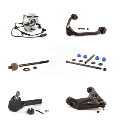 Bearing Lower Upper Control Arm Tie Rod Link Front Left Kit (6Pc) For Ford Sport