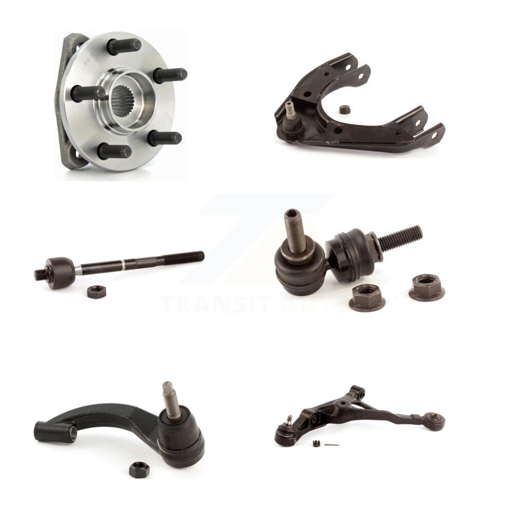 Bearing Lower Upper Control Arm Tie Rod & Link Front Left Kit (6Pc) For Chrysler