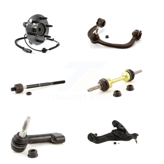 Bearing Lower Upper Control Arm Tie Rod Link Front Left Kit (6Pc) For Ford F-150
