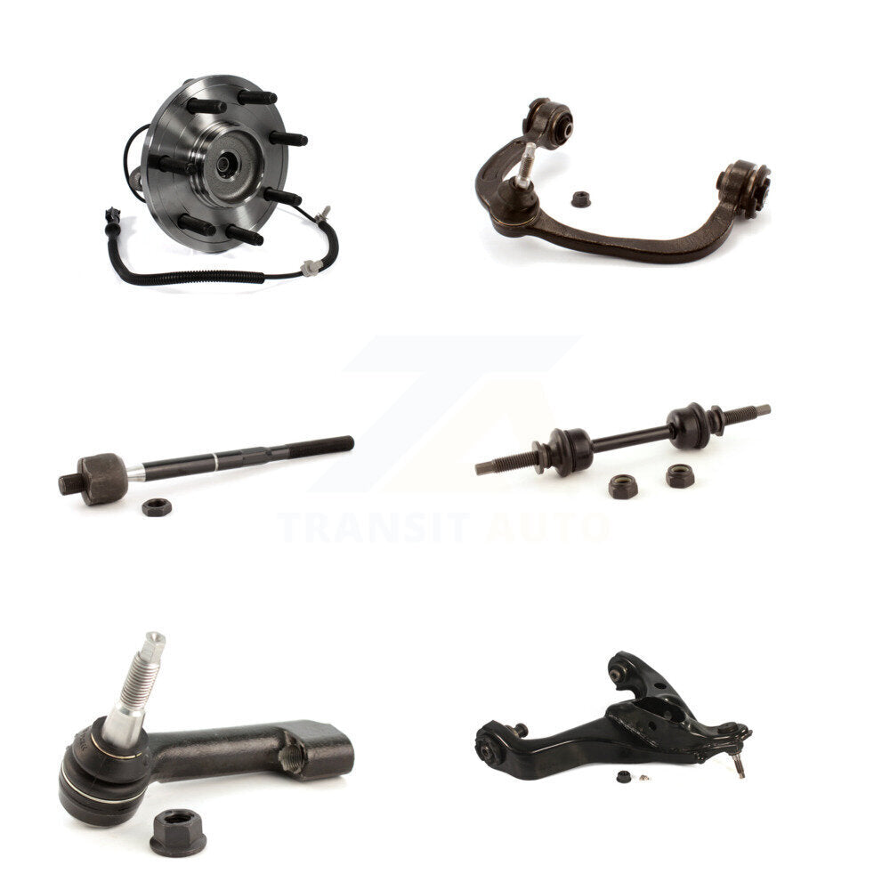 Bearing Lower Upper Control Arm Tie Rod Link Front Left Kit (6Pc) For Ford F-150