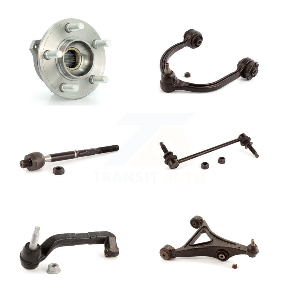 Bearing Lower Upper Control Arm Tie Rod & Link Front Left Kit (6Pc) For Chrysler