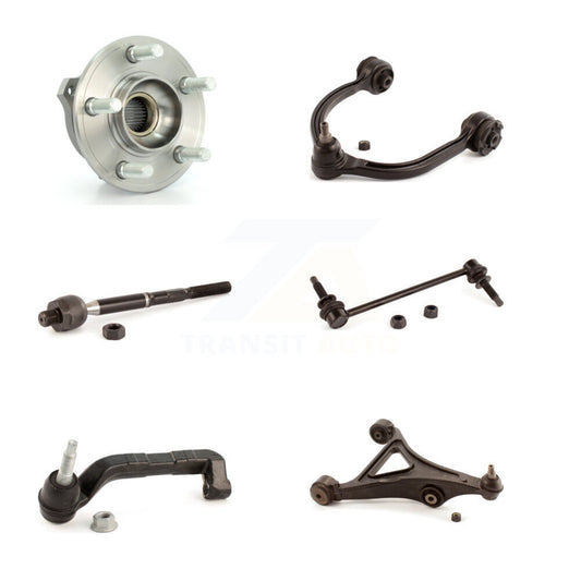 Bearing Lower Upper Control Arm Tie Rod & Link Front Left Kit (6Pc) For Chrysler