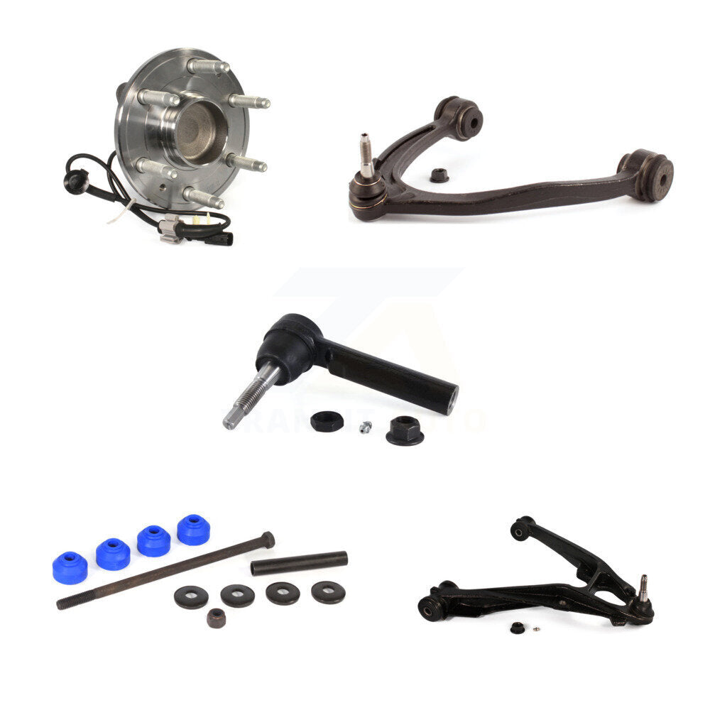 Bearing Lower Upper Control Arm Outer Tie Rod Link Front Left Kit (5Pc) For GMC