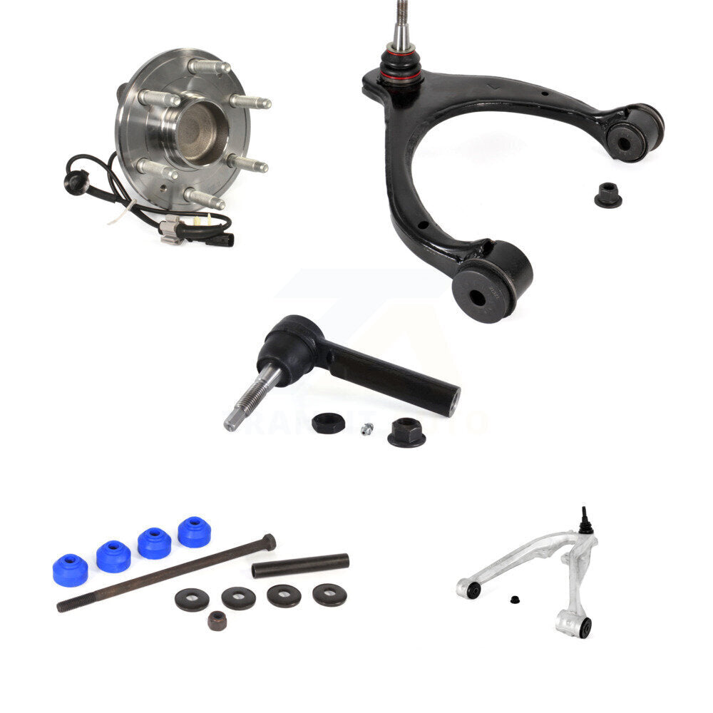 Bearing Lower Upper Control Arm Outer Tie Rod Link Front Left Kit (5Pc) For GMC