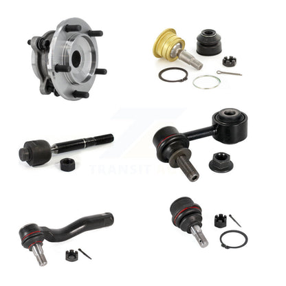 Bearing Upper Lower Ball Joint Tie Rod Link Front Left Kit (6Pc) For Toyota 4WD