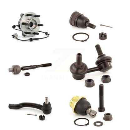 Bearing Upper Lower Ball Joint Tie Rod Link Front Left Kit (6Pc) For Nissan 4WD