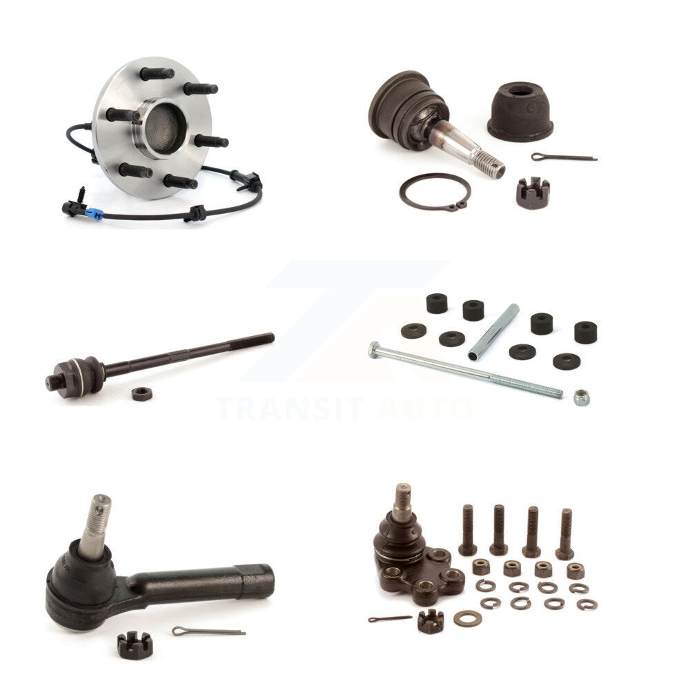 Bearing Upper Lower Ball Joint Tie Rod & Link Front Kit (6Pc) For Chevrolet GMC