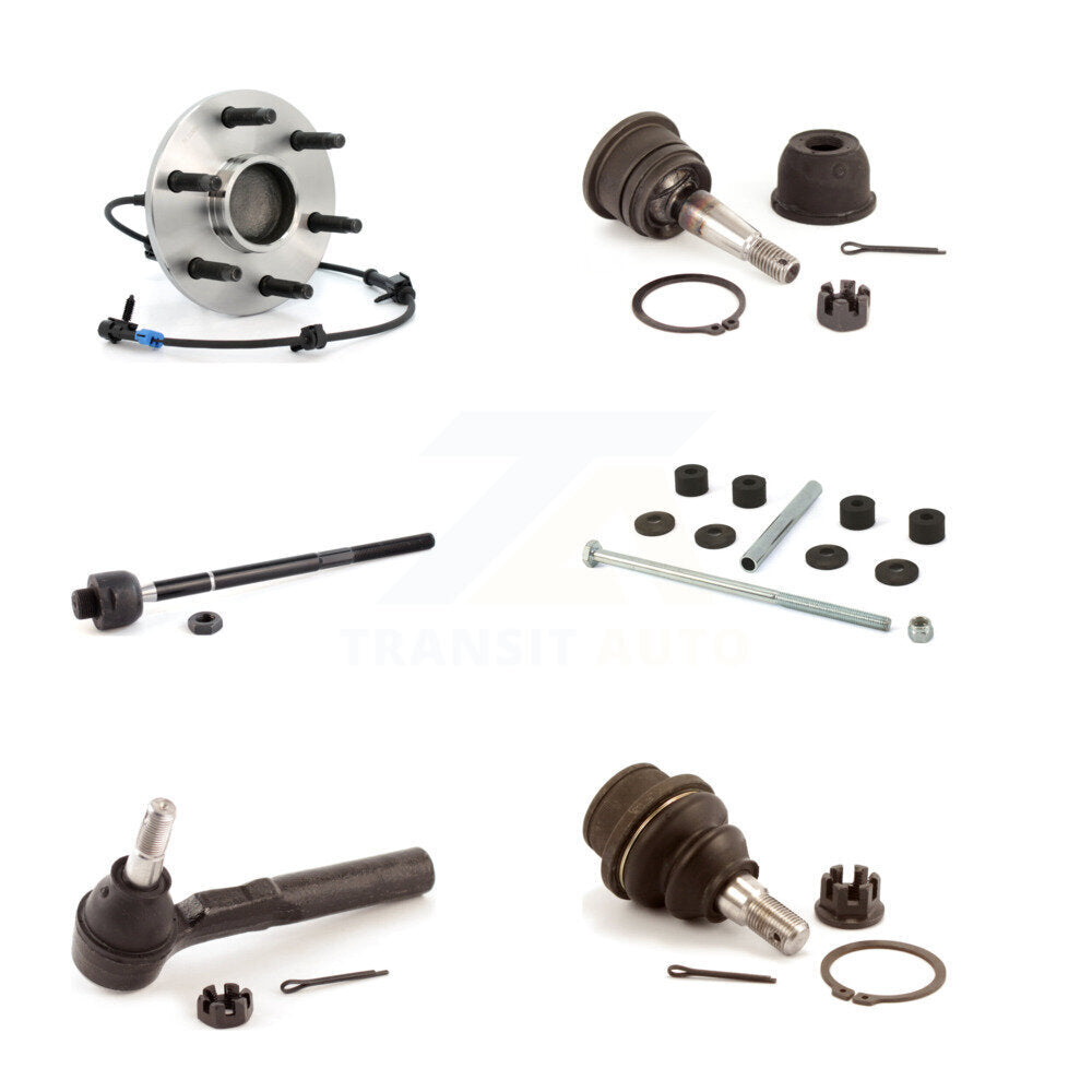 Bearing Upper Lower Ball Joint Tie Rod & Link Front Kit (6Pc) For Chevrolet GMC