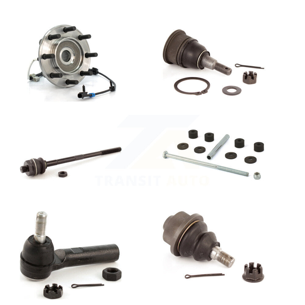 Bearing Upper Lower Ball Joint Tie Rod & Link Front Kit (6Pc) For Chevrolet GMC