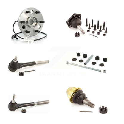 Hub Bearing Upper Lower Ball Joint Tie Rod & Link Front Kit (6Pc) For GMC Yukon