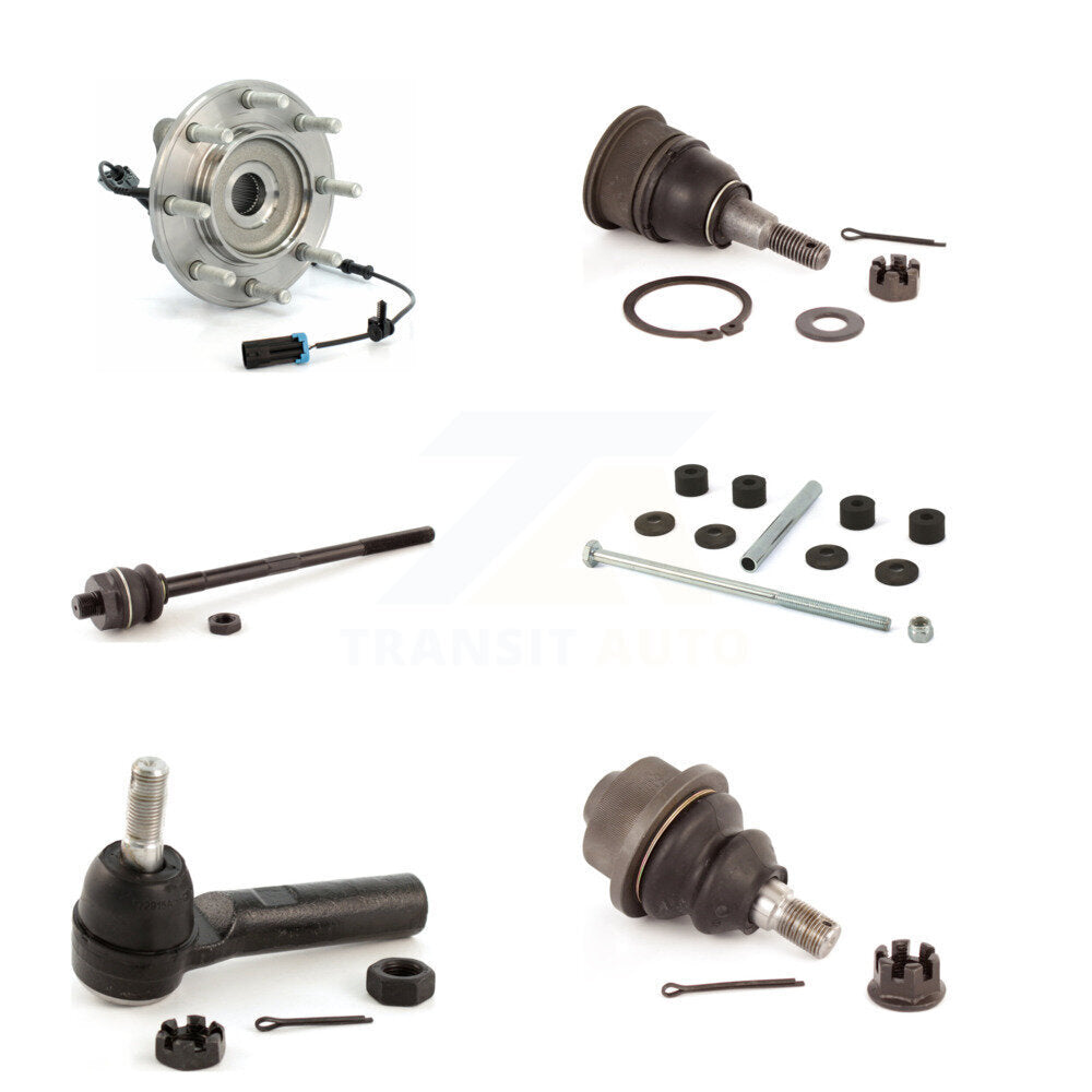Bearing Upper Lower Ball Joint Tie Rod Link Front Kit (6Pc) For GMC Sierra 3500