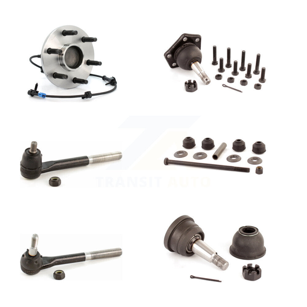 Bearing Upper Lower Ball Joint Tie Rod Link Front Kit (6Pc) For Chevrolet Tahoe