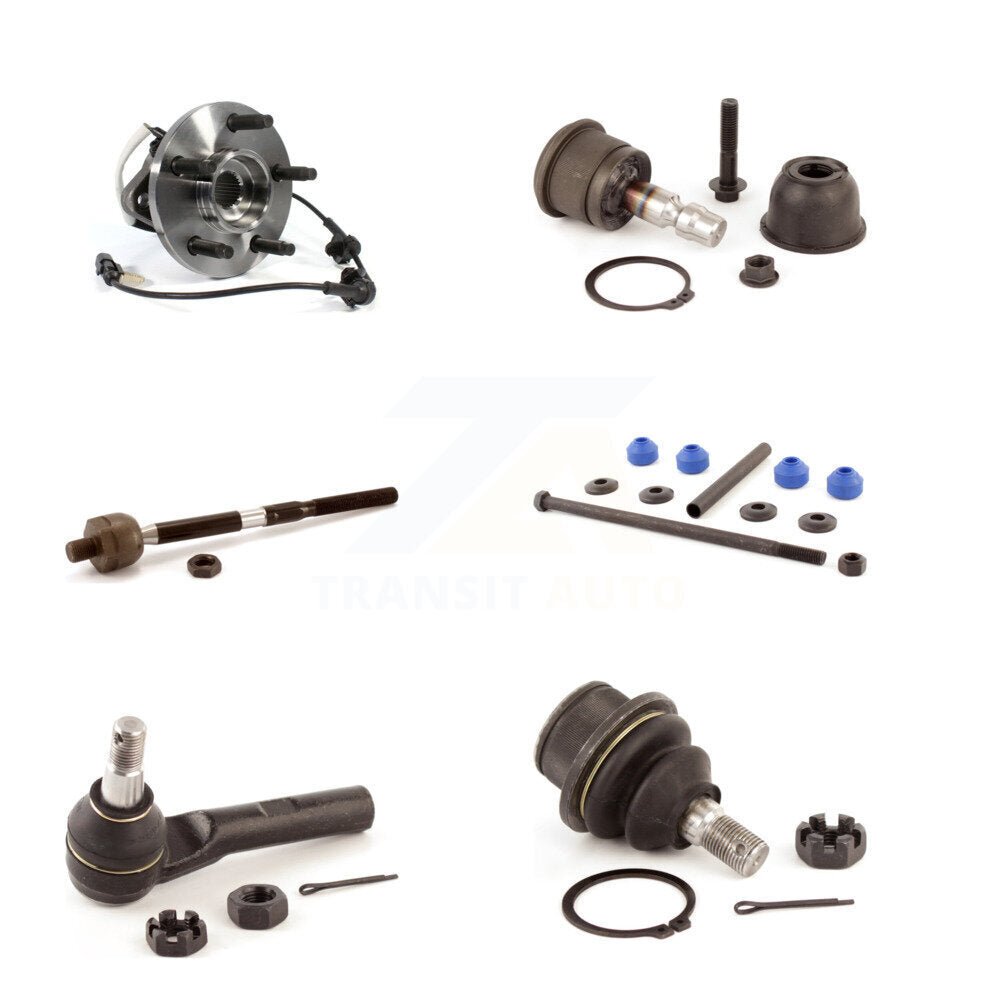 Hub Bearing Upper Lower Ball Joint Tie Rod Link Front Kit (6Pc) For Mazda B4000