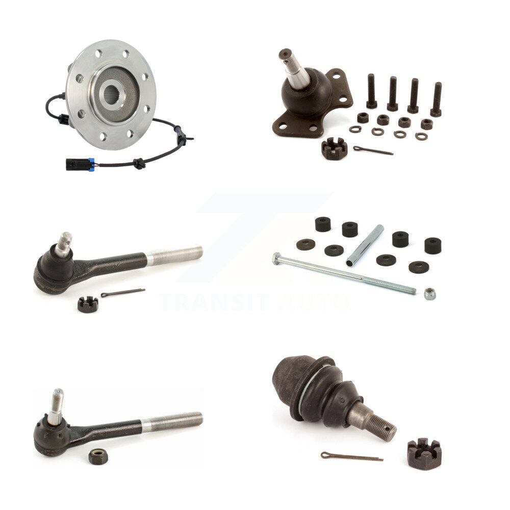 Bearing Upper Lower Ball Joint Tie Rod Link Front Kit (6Pc) For K3500 Chevrolet