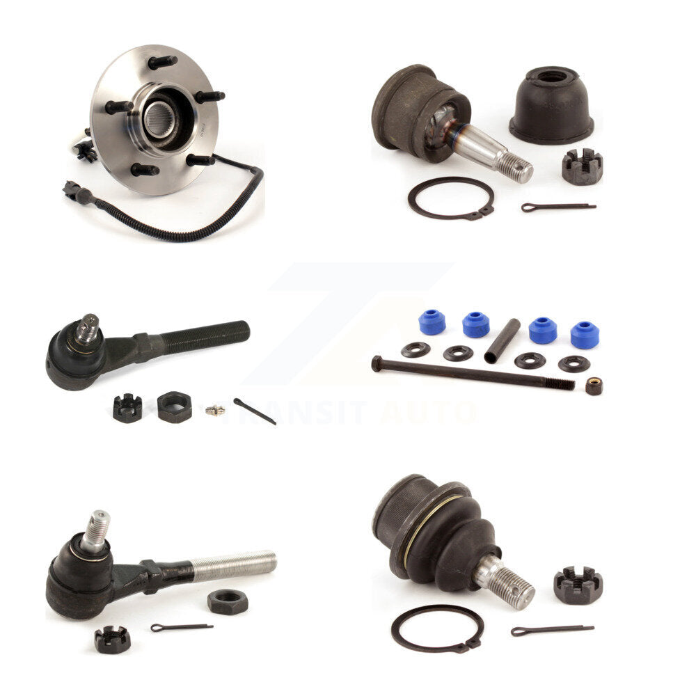 Bearing Upper Lower Ball Joint Tie Rod Link Front Left Kit (6Pc) For Ford F-150