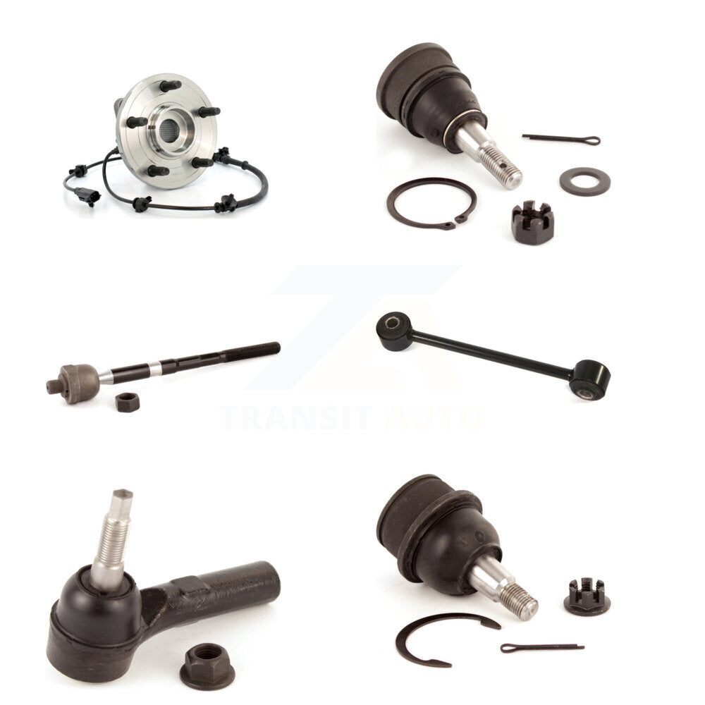 Bearing Upper Lower Ball Joint Tie Rod Link Front Left Kit (6Pc) For Jeep Grand