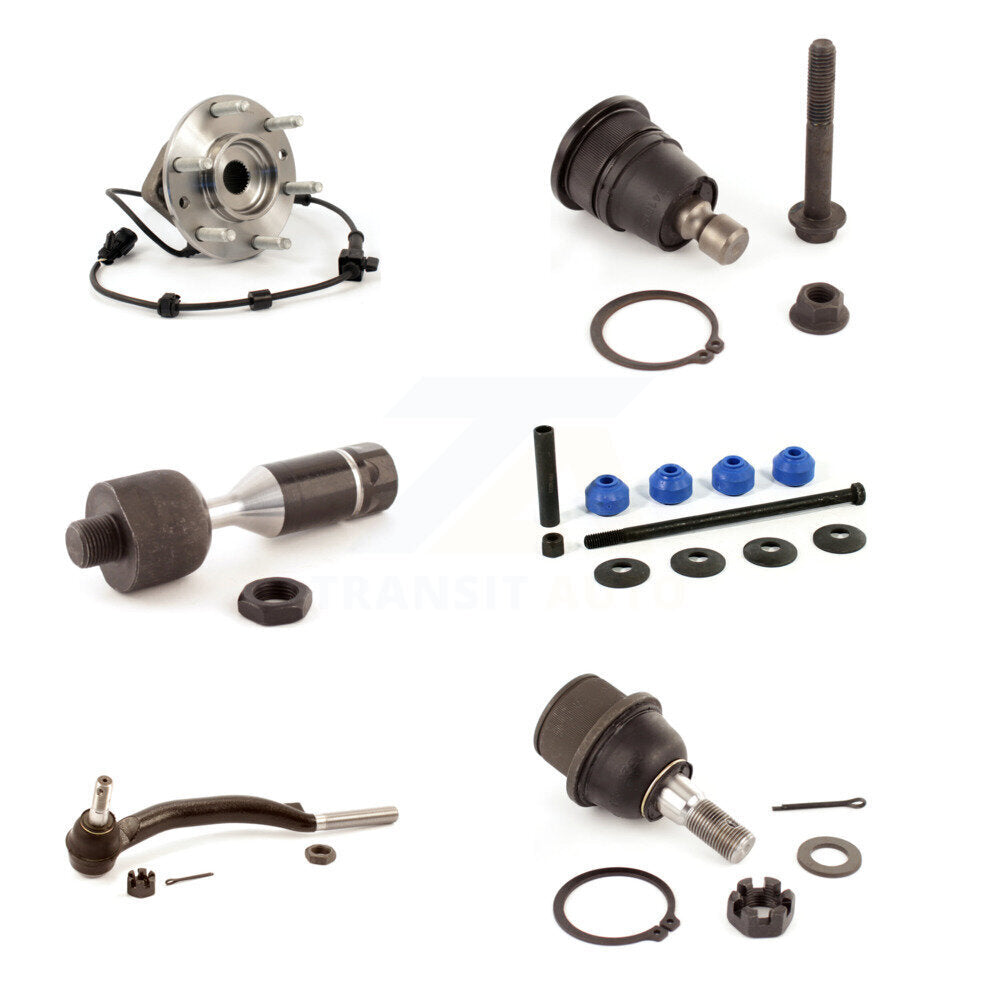 Bearing Upper Lower Ball Joint Tie Rod & Link Front Left Kit (6Pc) For Chevrolet
