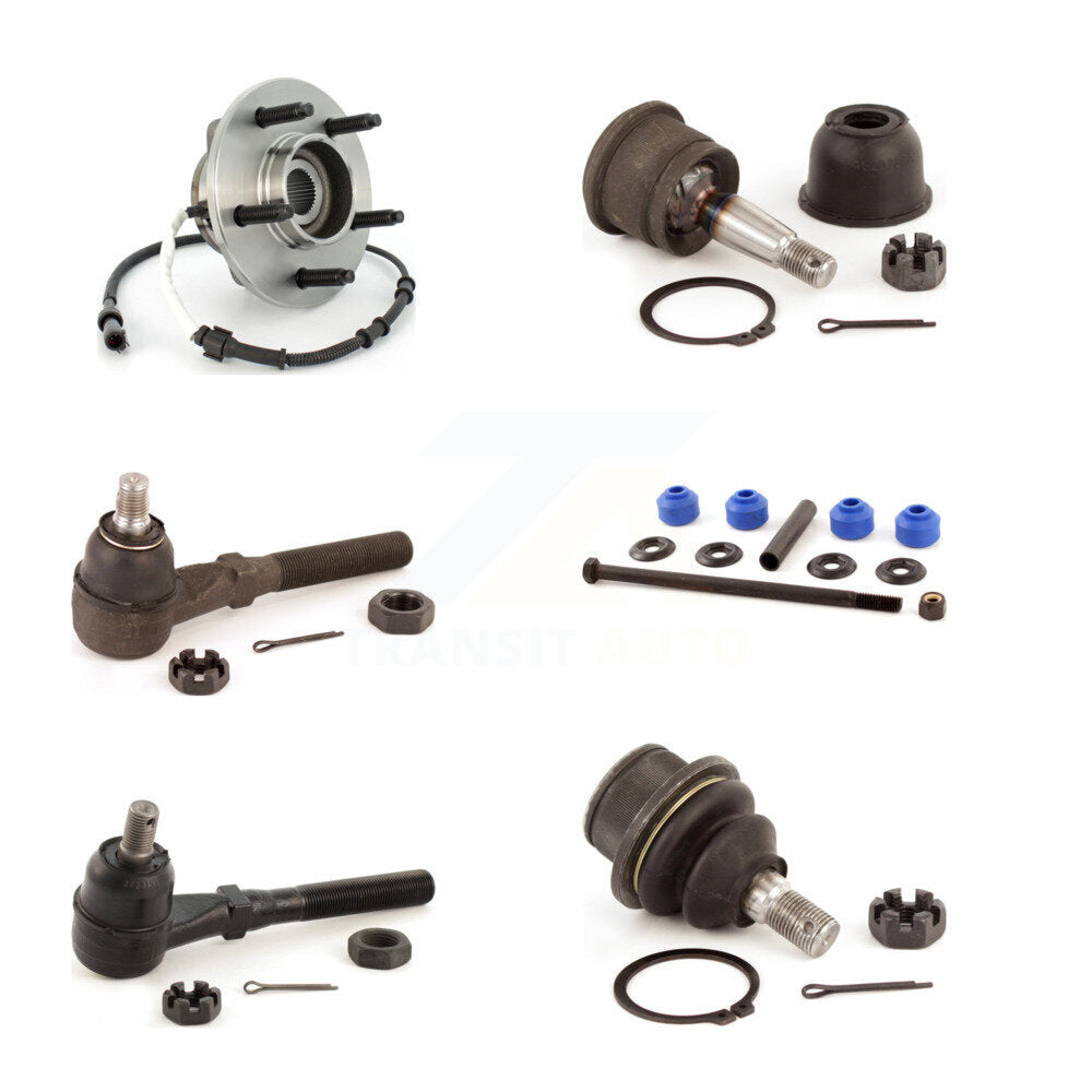 Bearing Upper Lower Ball Joint Tie Rod Link Front Right Kit (6Pc) For Ford F-150