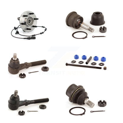 Hub Bearing Upper Lower Ball Joint Tie Rod & Link Front Right Kit (6Pc) For Ford