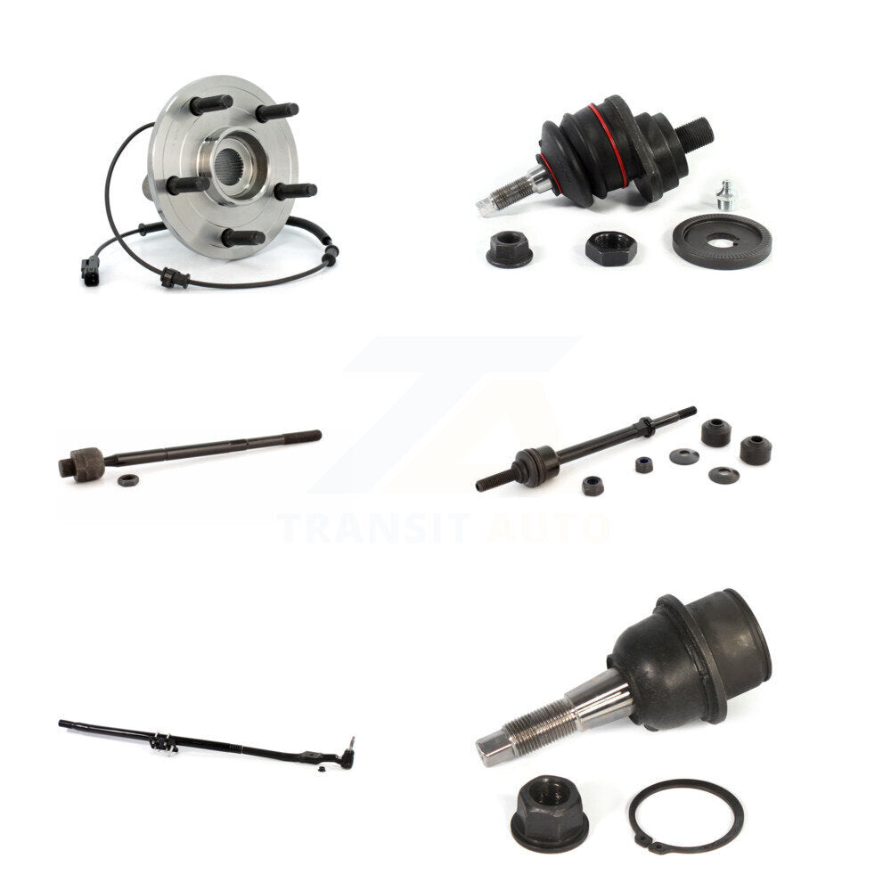 Bearing Upper Lower Ball Joint Tie Rod & Link Front Right Kit (6Pc) For Ram 1500
