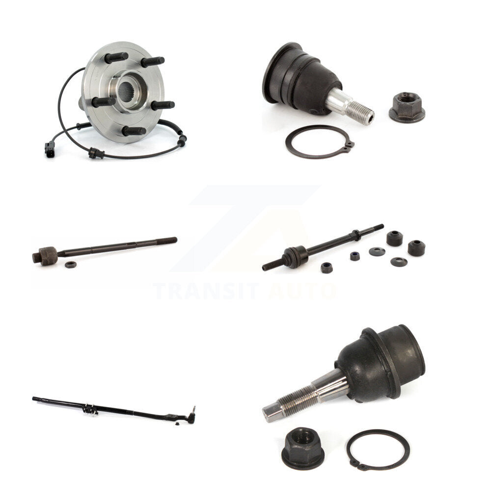 Bearing Upper Lower Ball Joint Tie Rod & Link Front Right Kit (6Pc) For Ram 1500