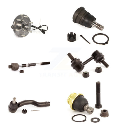 Hub Bearing Upper Lower Ball Joint Tie Rod Link Front Right Kit (6Pc) For Nissan