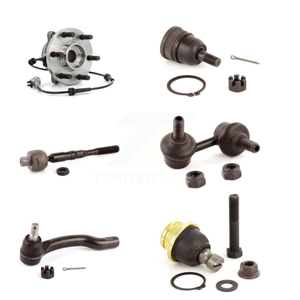 Bearing Upper Lower Ball Joint Tie Rod Link Front Right Kit (6Pc) For Nissan 4WD