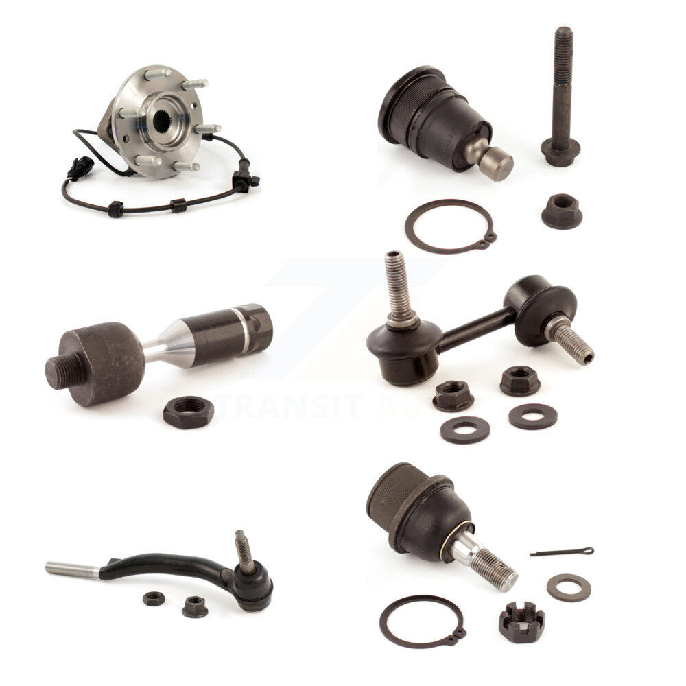 Bearing Upper Lower Ball Joint Tie Rod Link Front Right Kit (6Pc) For GMC Envoy