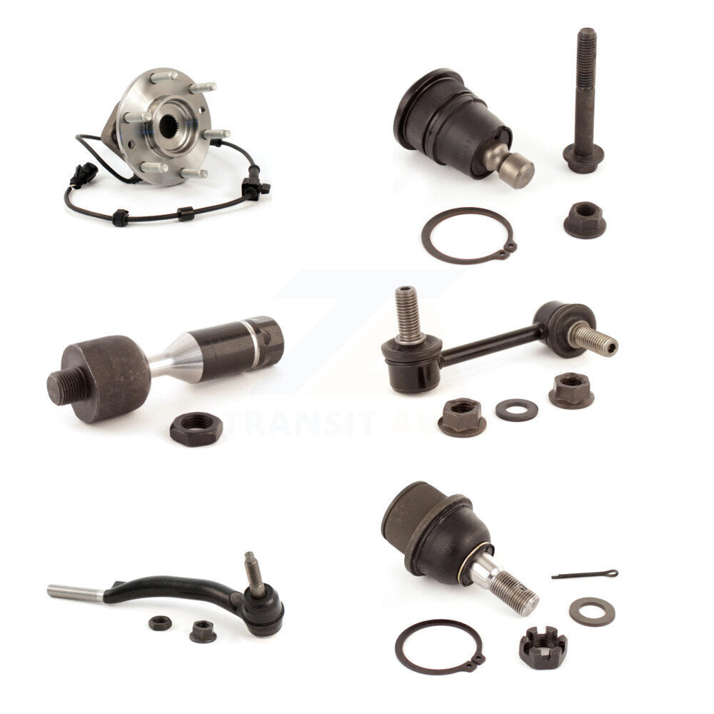 Bearing Upper Lower Ball Joint Tie Rod Link Front Right Kit (6Pc) For Chevrolet