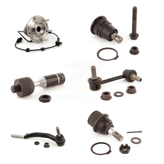 Bearing Upper Lower Ball Joint Tie Rod Link Front Right Kit (6Pc) For Chevrolet