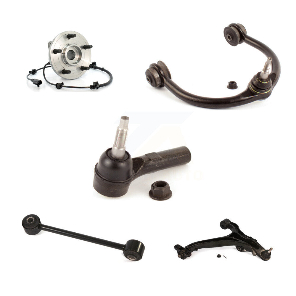 Bearing Lower Upper Control Arm Outer Tie Rod Link Front Left Kit (5Pc) For Jeep