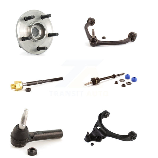 Hub Bearing Lower Upper Control Arm Tie Rod Link Front Left Kit (6Pc) For Dodge