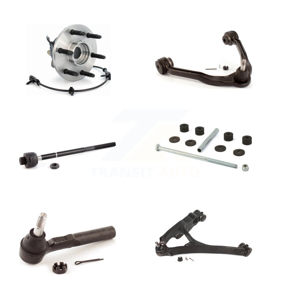 Bearing Lower Upper Control Arm Tie Rod Link Front Left Kit (6Pc) For Chevrolet