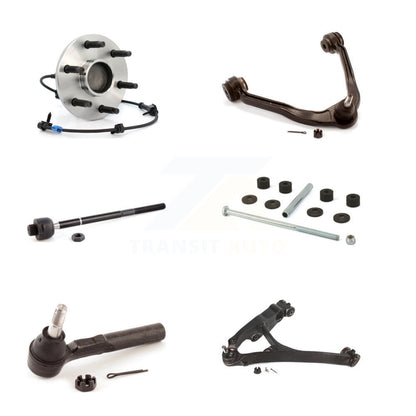 Bearing Lower Upper Arm Tie Rod & Link Front Left Kit (6Pc) For GMC Sierra 1500
